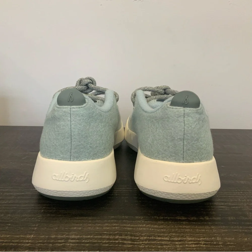 Allbirds Womens Wool Runner Mizzle Lichen (White Sole) Running Shoes Size 7 - Picture 8 of 11